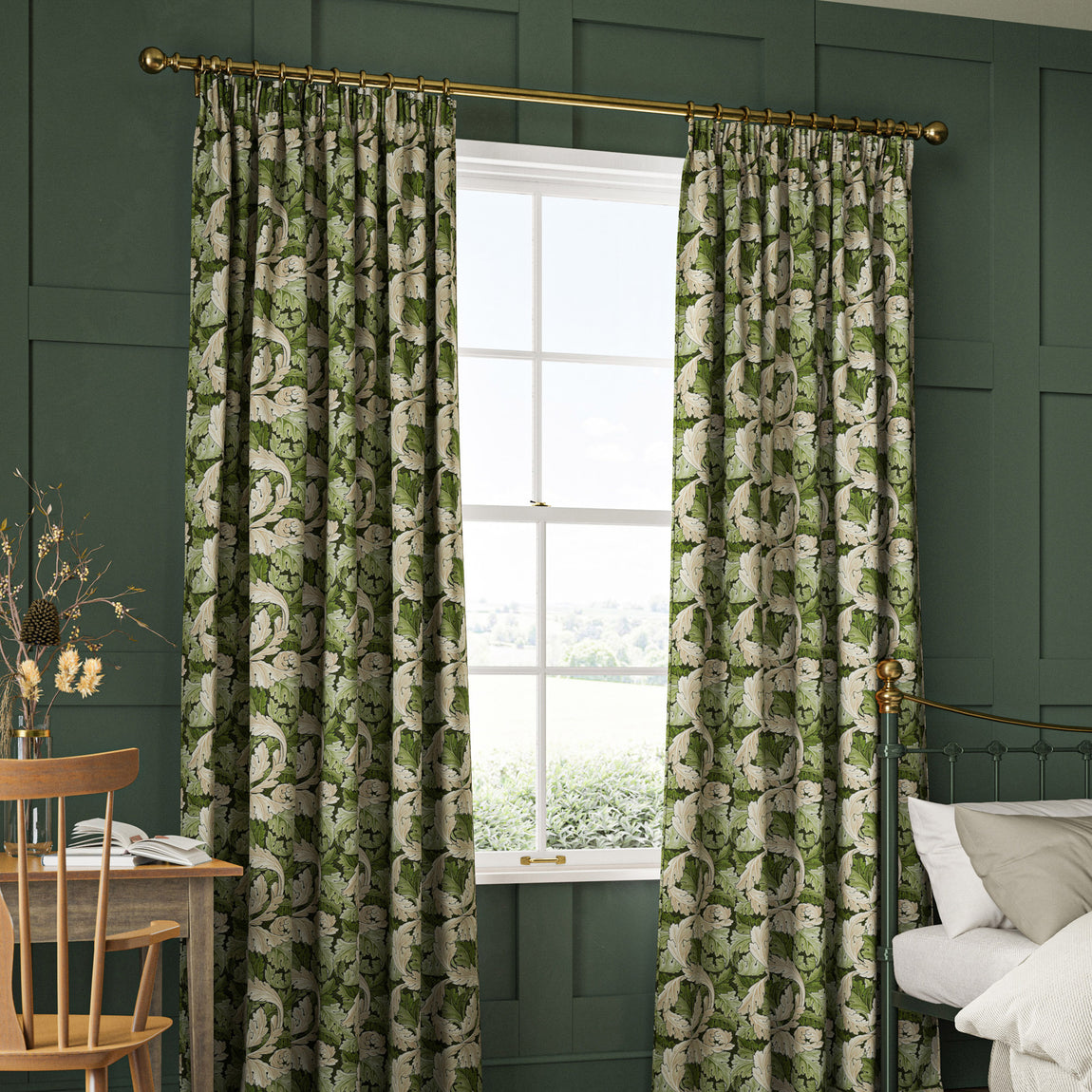 William Morris Acanthus Made to Measure Curtain Nettle