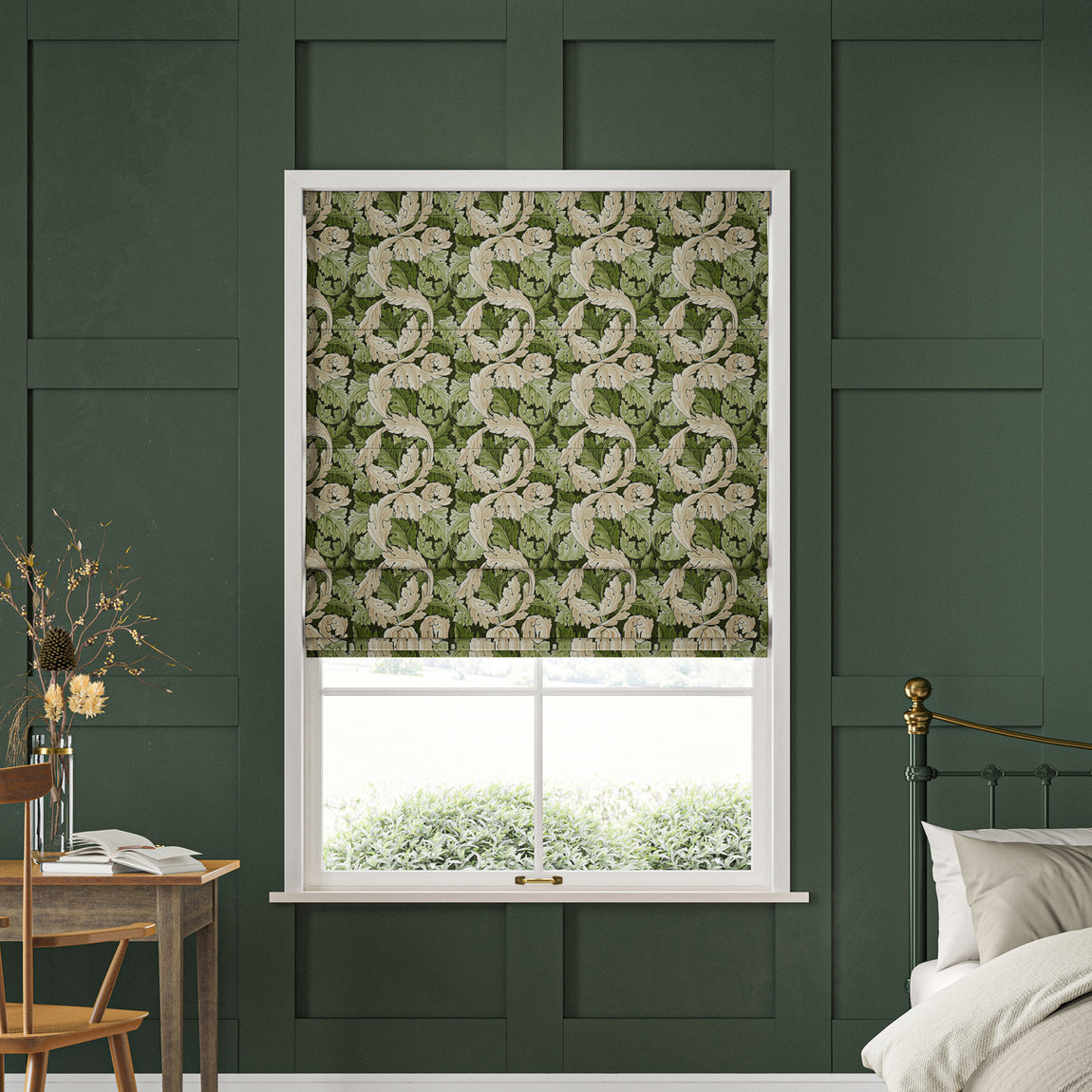 William Morris Acanthus Made to Measure Roman Blind Nettle