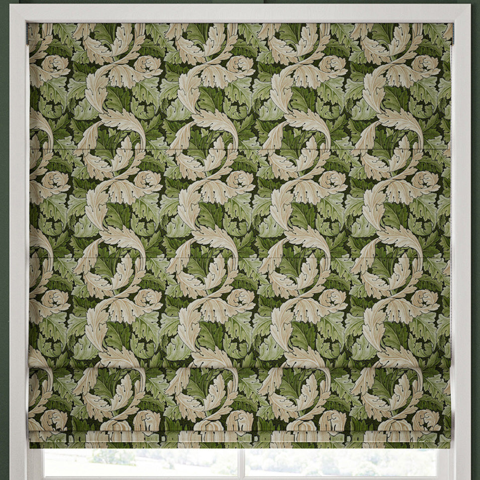 William Morris Acanthus Velvet Made to Measure Roman Blind Nettle