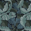 William Morris Acanthus Velvet Made to Measure Roman Blind Indigo