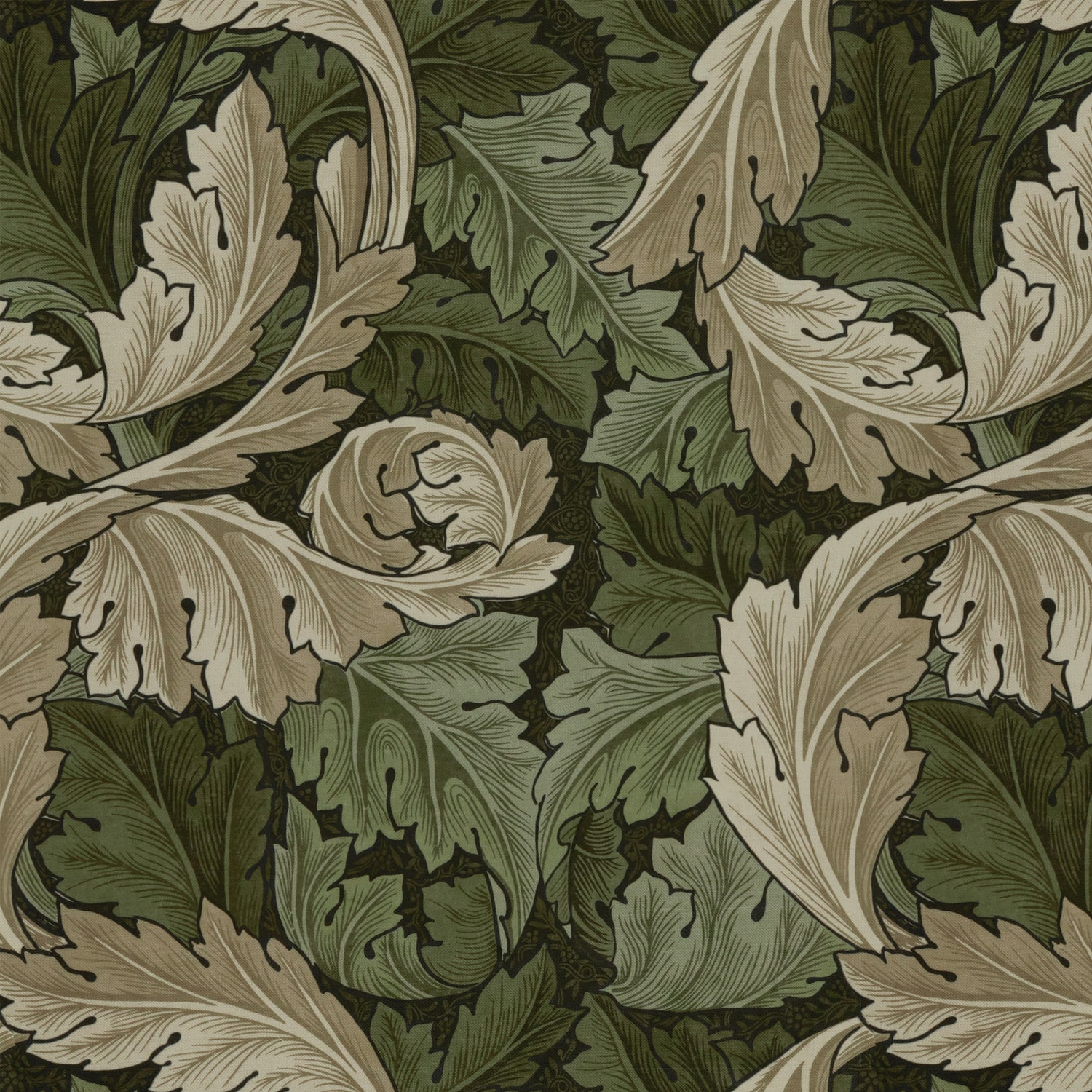 William Morris Acanthus Velvet Made to Measure Roman Blind Nettle