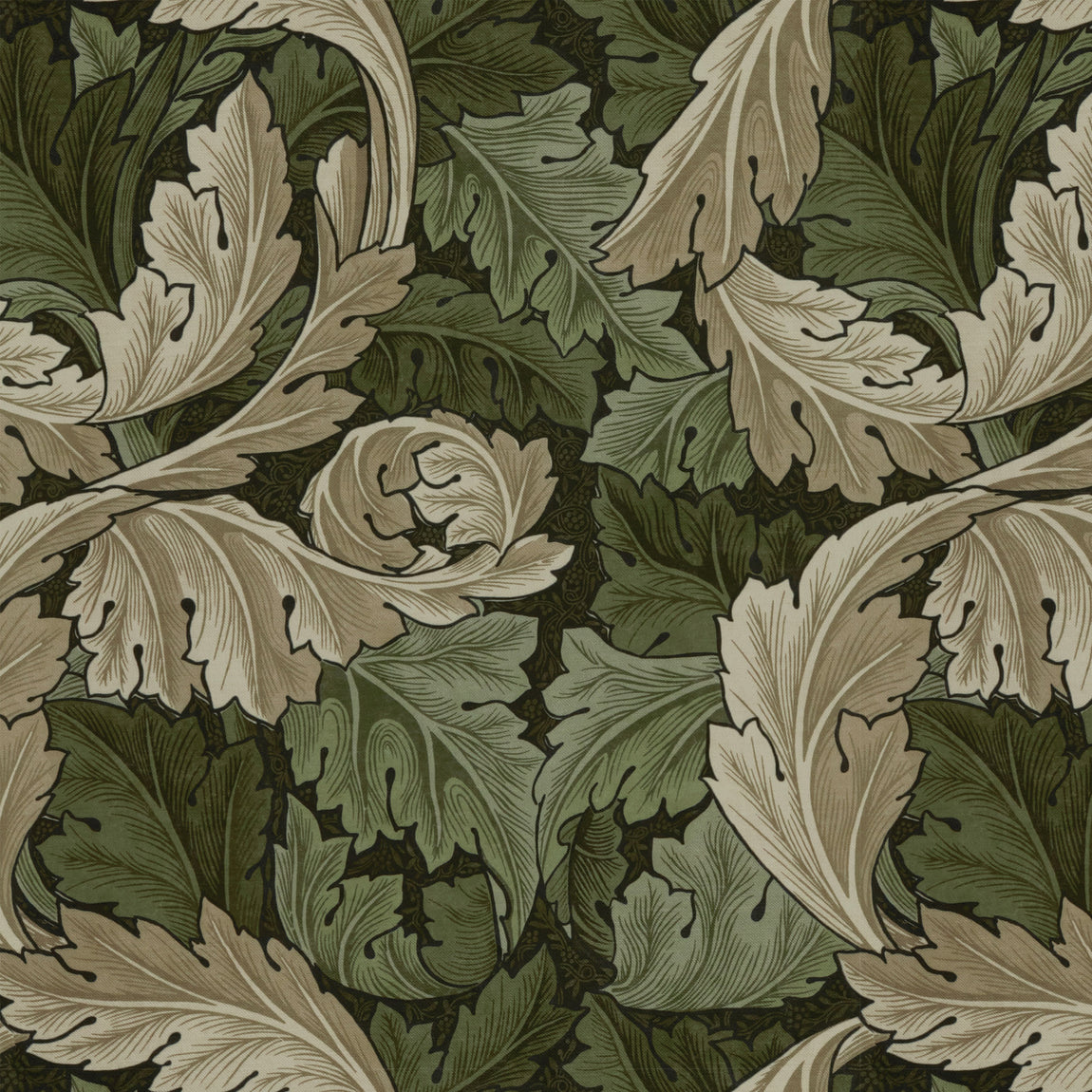 William Morris Acanthus Velvet Made to Measure Roman Blind Nettle