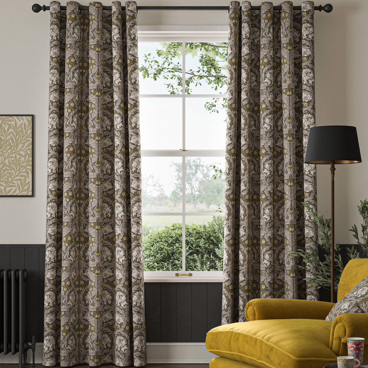 William Morris African Marigold Made to Measure Curtain Iron