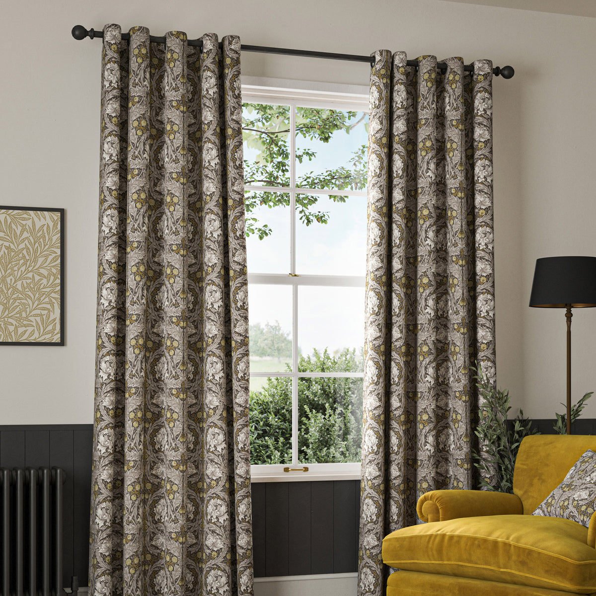 William Morris African Marigold Made to Measure Curtain Iron
