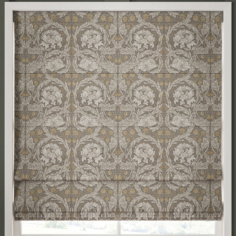 William Morris African Marigold Made to Measure Roman Blind Limestone