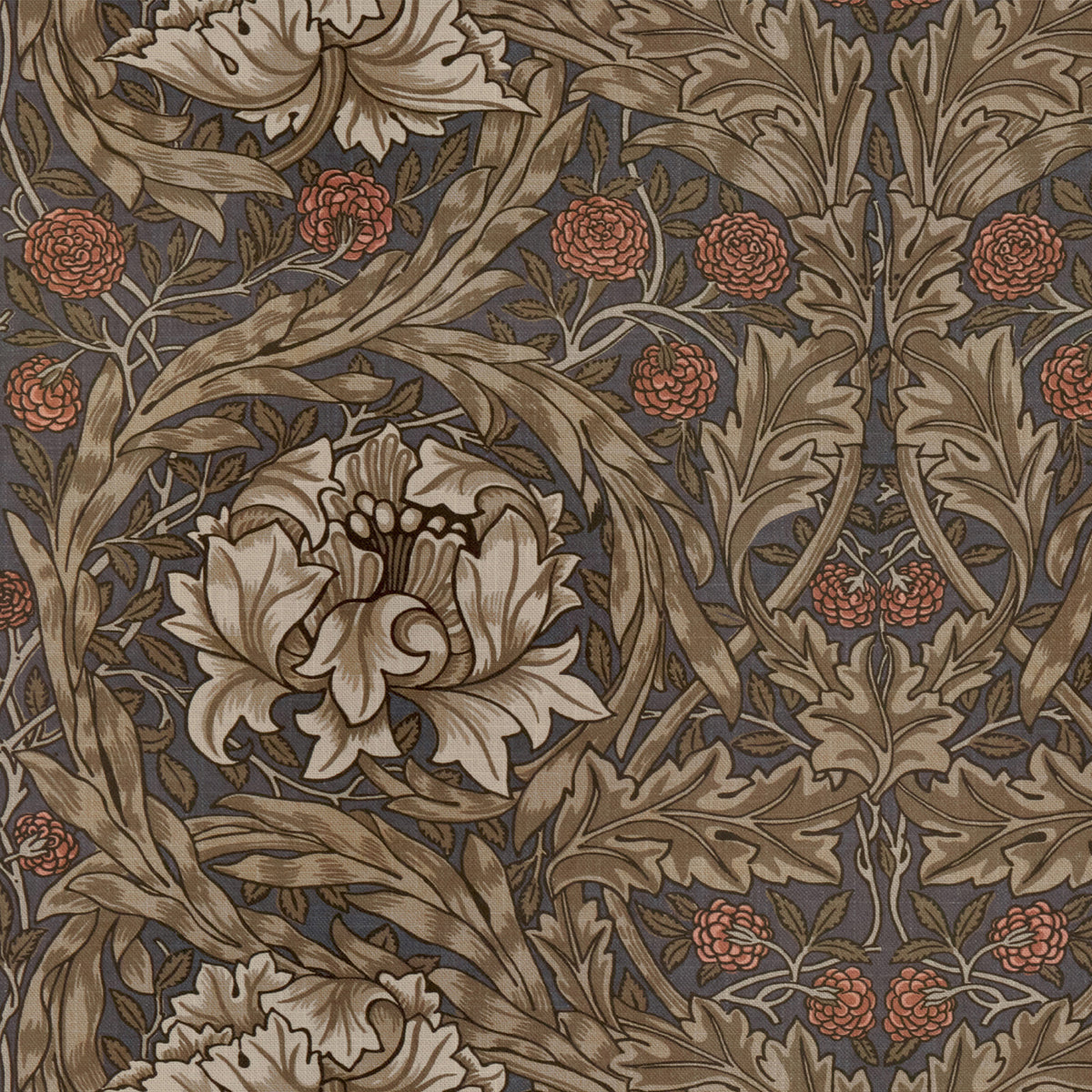 William Morris African Marigold Made to Measure Curtain Walnut