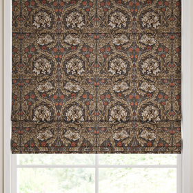 William Morris African Marigold Made to Measure Roman Blind Walnut