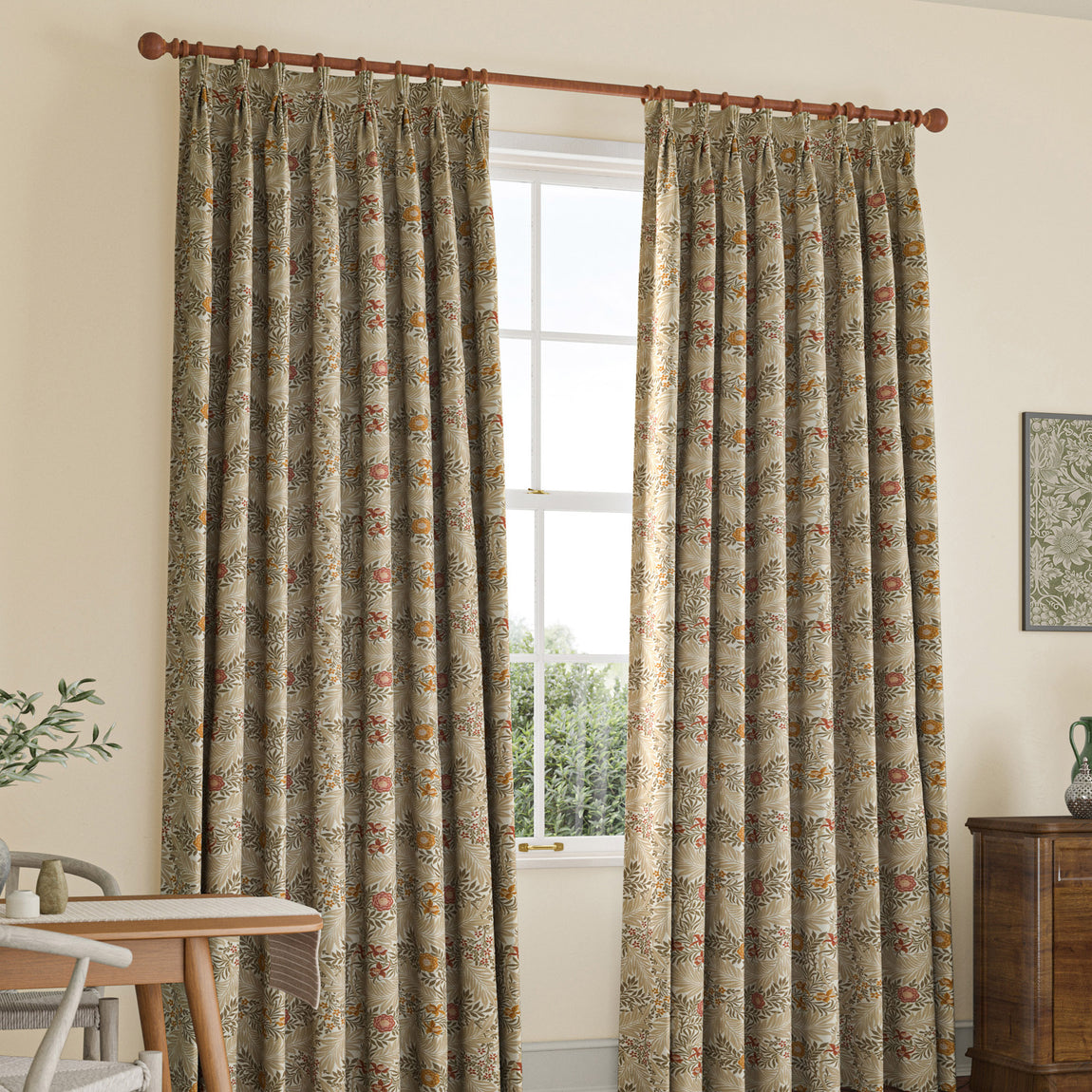 William Morris Larkspur Made to Measure Curtain Acorn