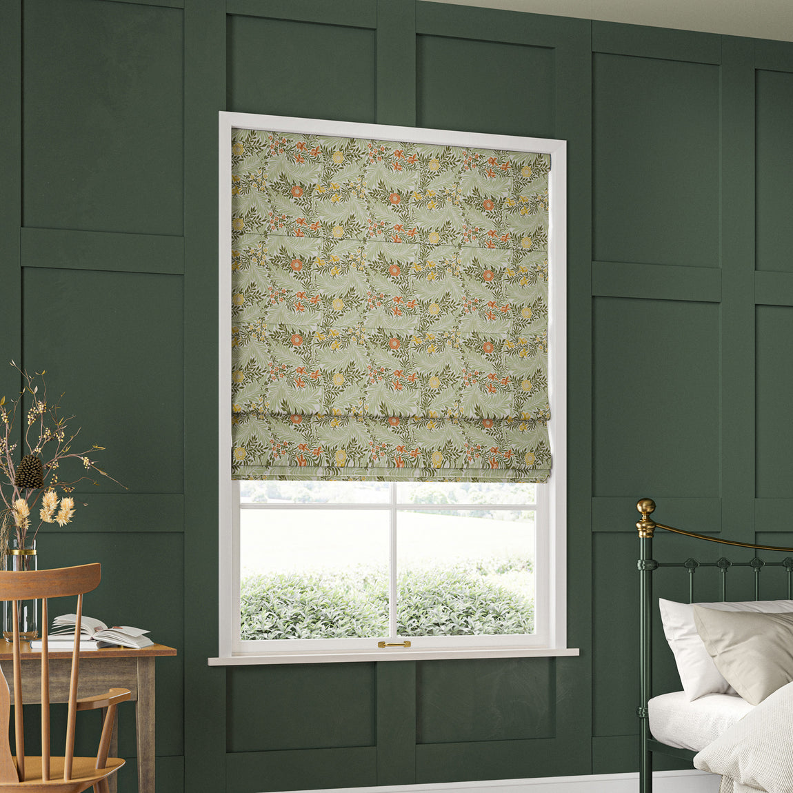 William Morris Larkspur Made to Measure Roman Blind Nettle