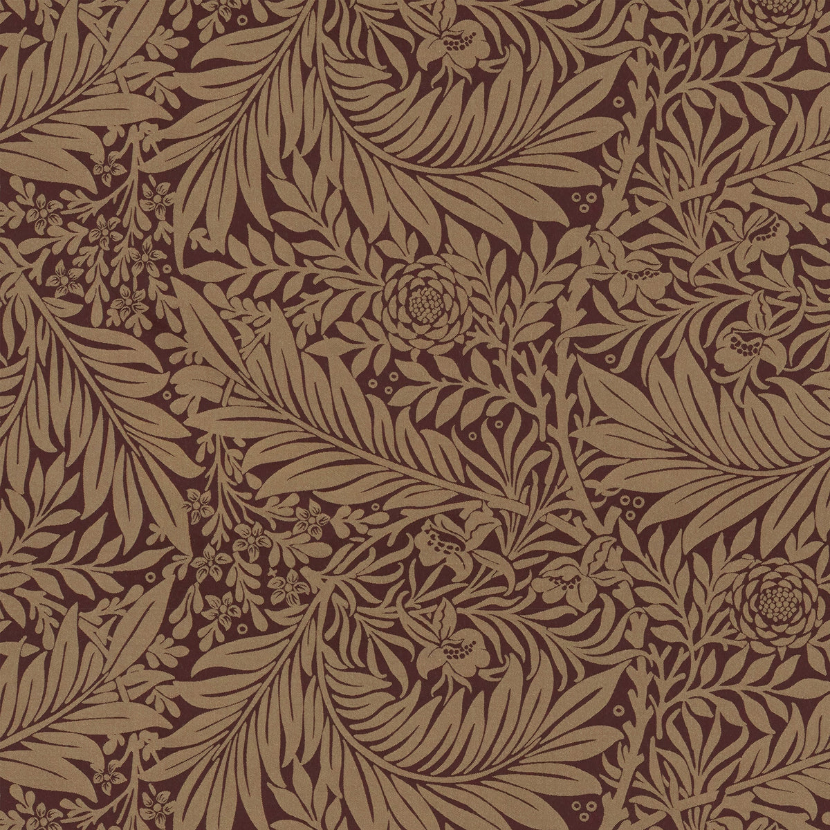 William Morris Larkspur Woven Made to Measure Roman Blind Berry