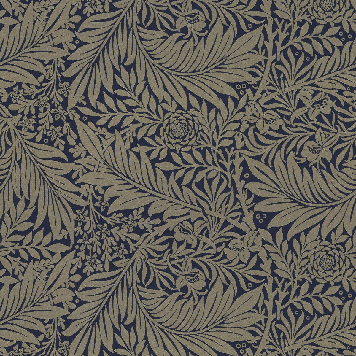 William Morris Larkspur Woven Made to Measure Roman Blind Indigo