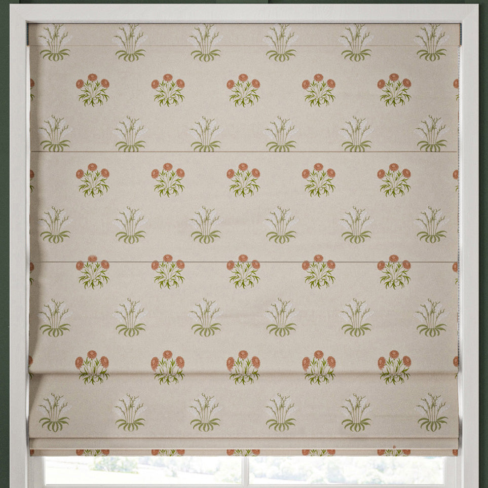 William Morris At Home Lily Flower Embroidery Made to Measure Roman Blind Nettle