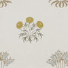 William Morris Lily Flower Embroidery Made to Measure Roman Blind Ochre