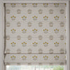 William Morris Lily Flower Embroidery Made to Measure Roman Blind Ochre
