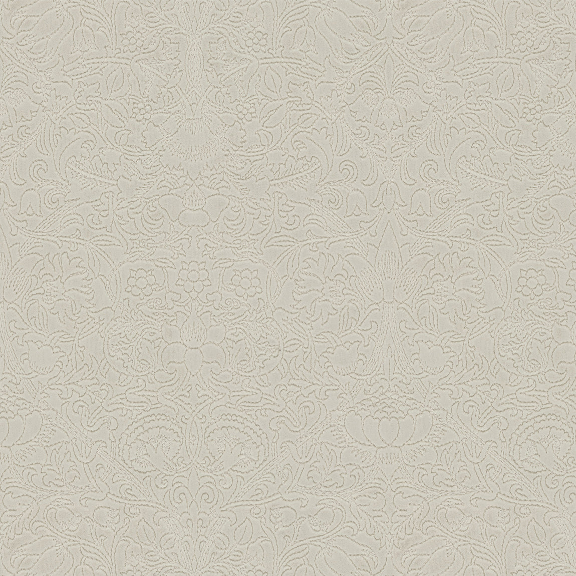 William Morris Lodden Embroidery Made to Measure Roman Blind Chalk