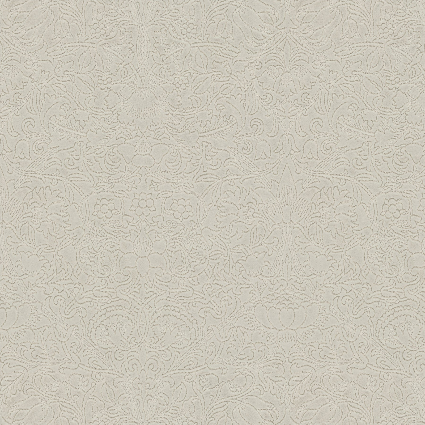 William Morris Lodden Embroidery Made to Measure Roman Blind Chalk