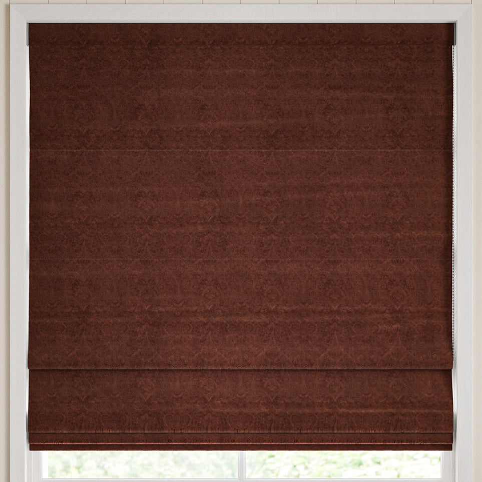 William Morris Lodden Embroidery Made to Measure Roman Blind Clay