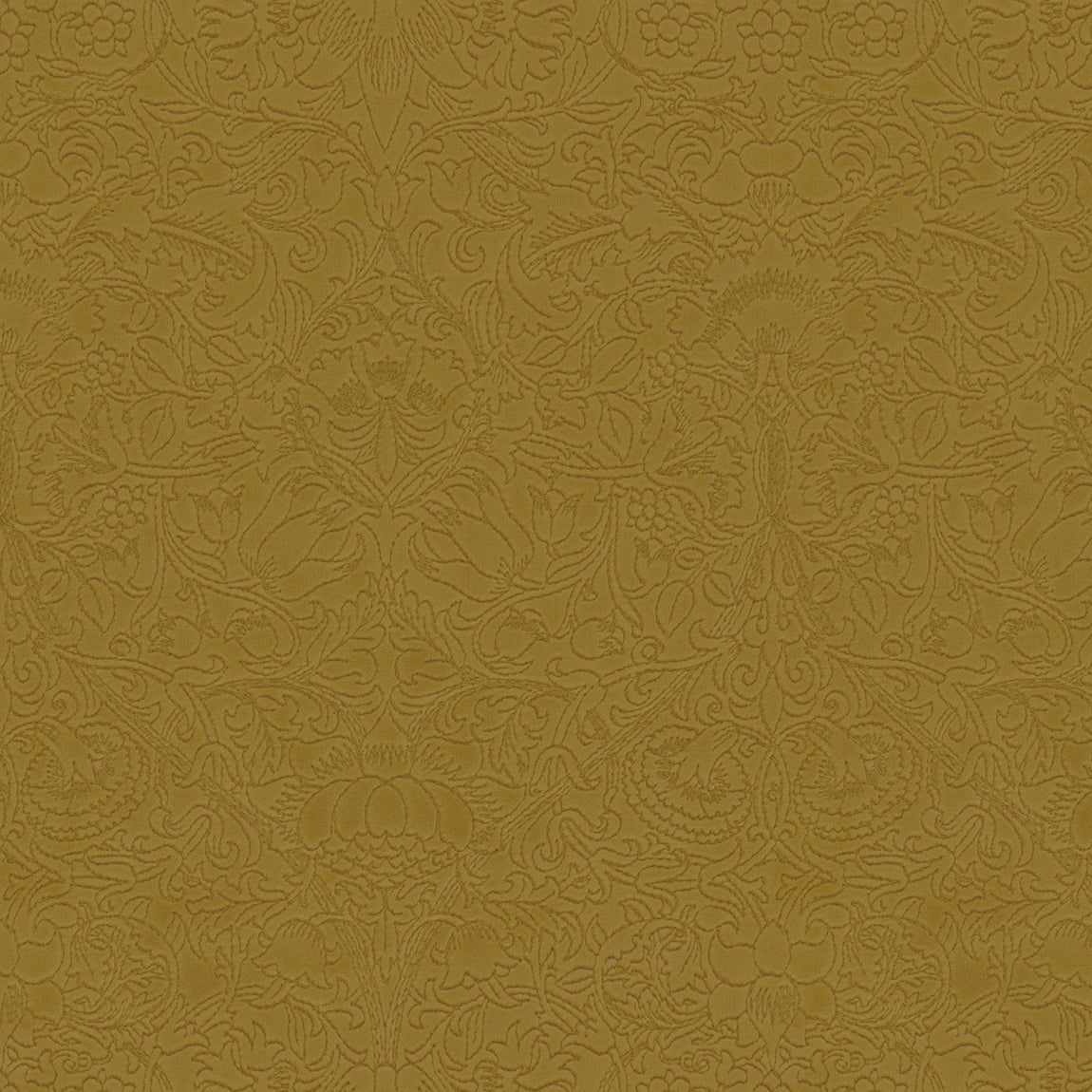 William Morris Lodden Embroidery Made to Measure Roman Blind Ochre
