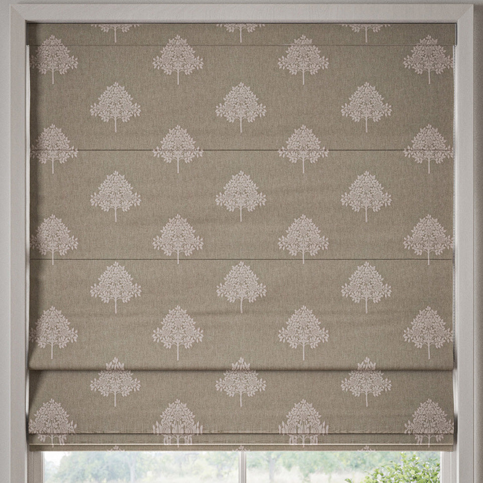 William Morris Marigold Tree Embroidery Made to Measure Roman Blind Linen