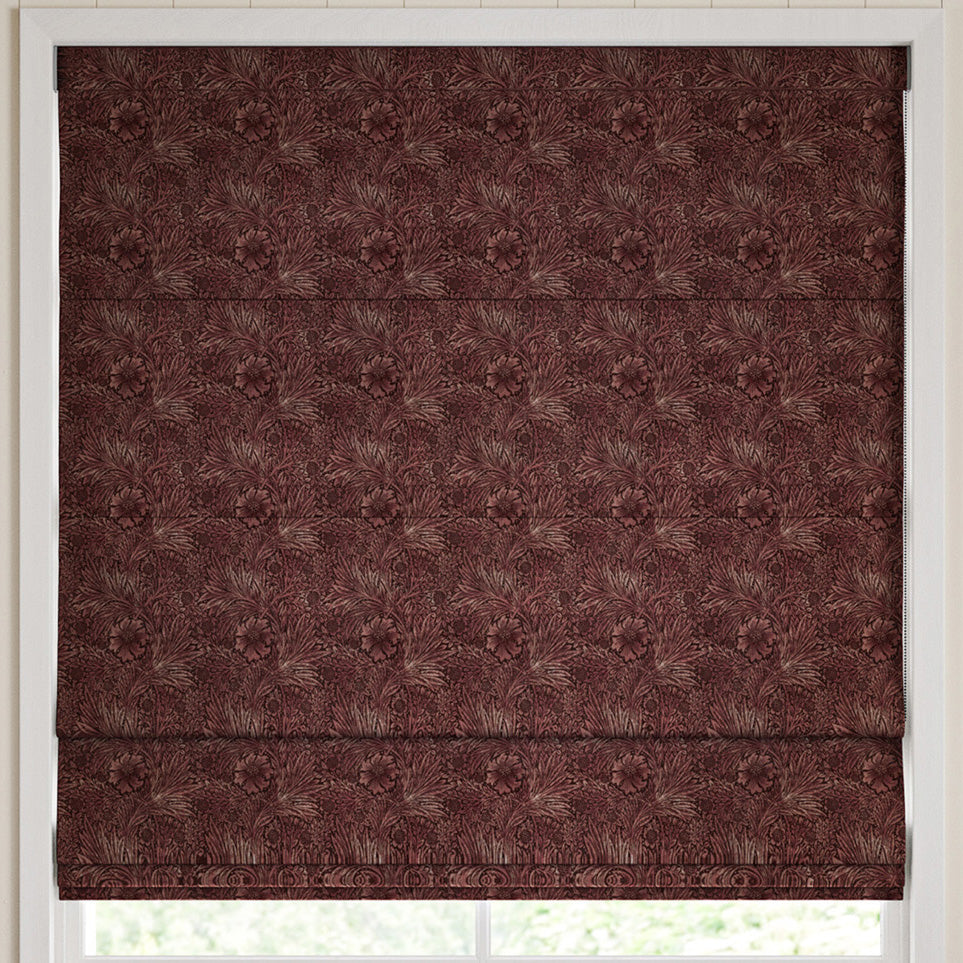 William Morris Marigold Velvet Made to Measure Roman Blind Berry