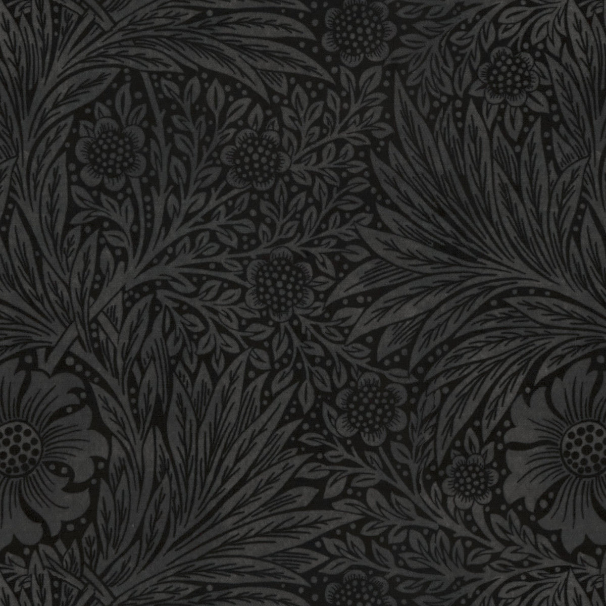 William Morris At Home Marigold Velvet Made to Measure Roman Blind Charcoal