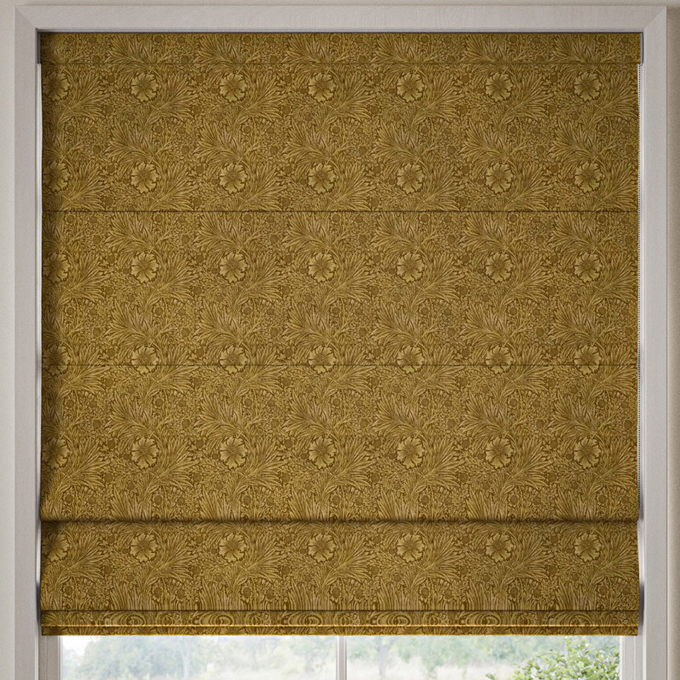 William Morris Marigold Velvet Made to Measure Roman Blind Ochre