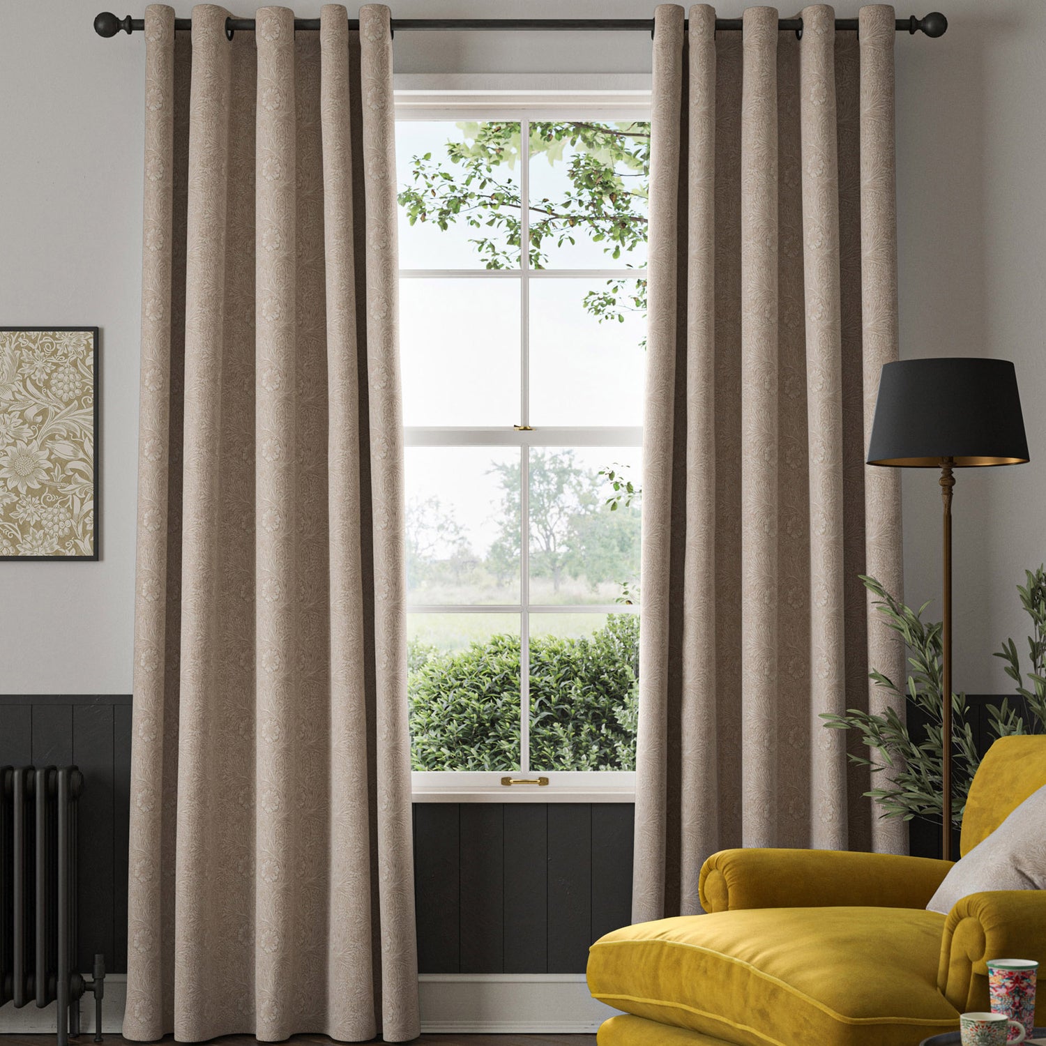 William Morris Marigold Woven Made to Measure Curtain Linen