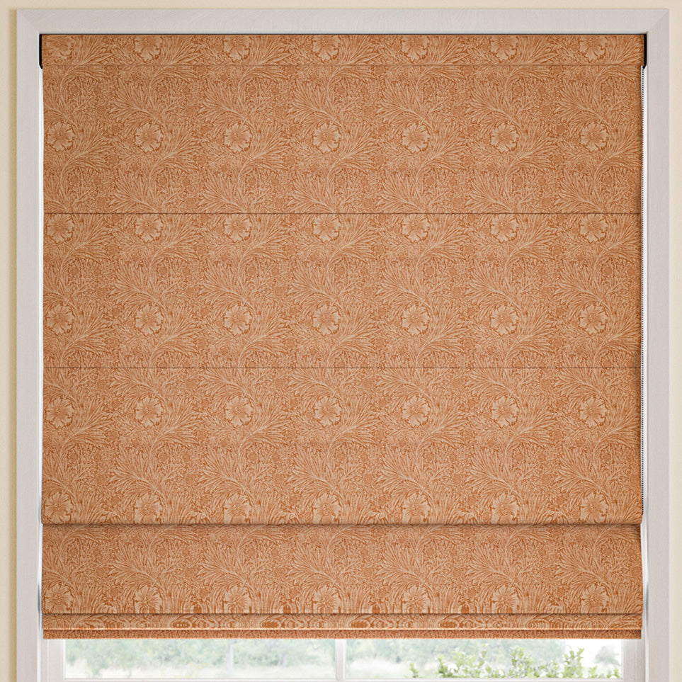 William Morris Marigold Woven Made to Measure Roman Blind Madder