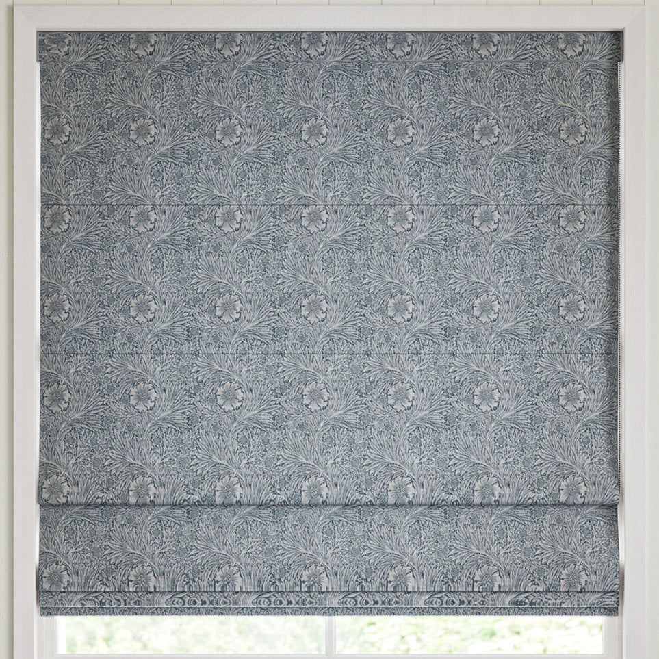 William Morris Marigold Woven Made to Measure Roman Blind Woad