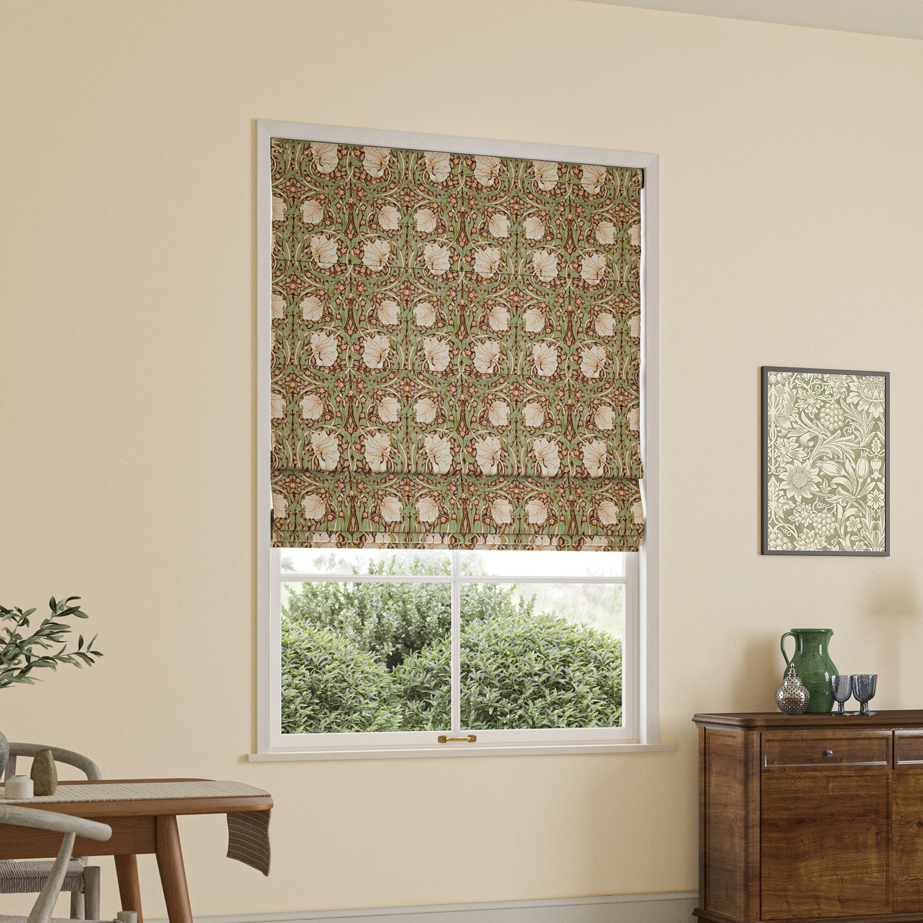 William Morris Pimpernel Made to Measure Roman Blind Brick