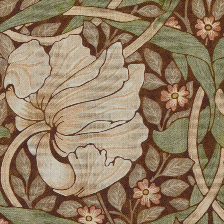 William Morris Pimpernel Velvet Made to Measure Roman Blind Brick