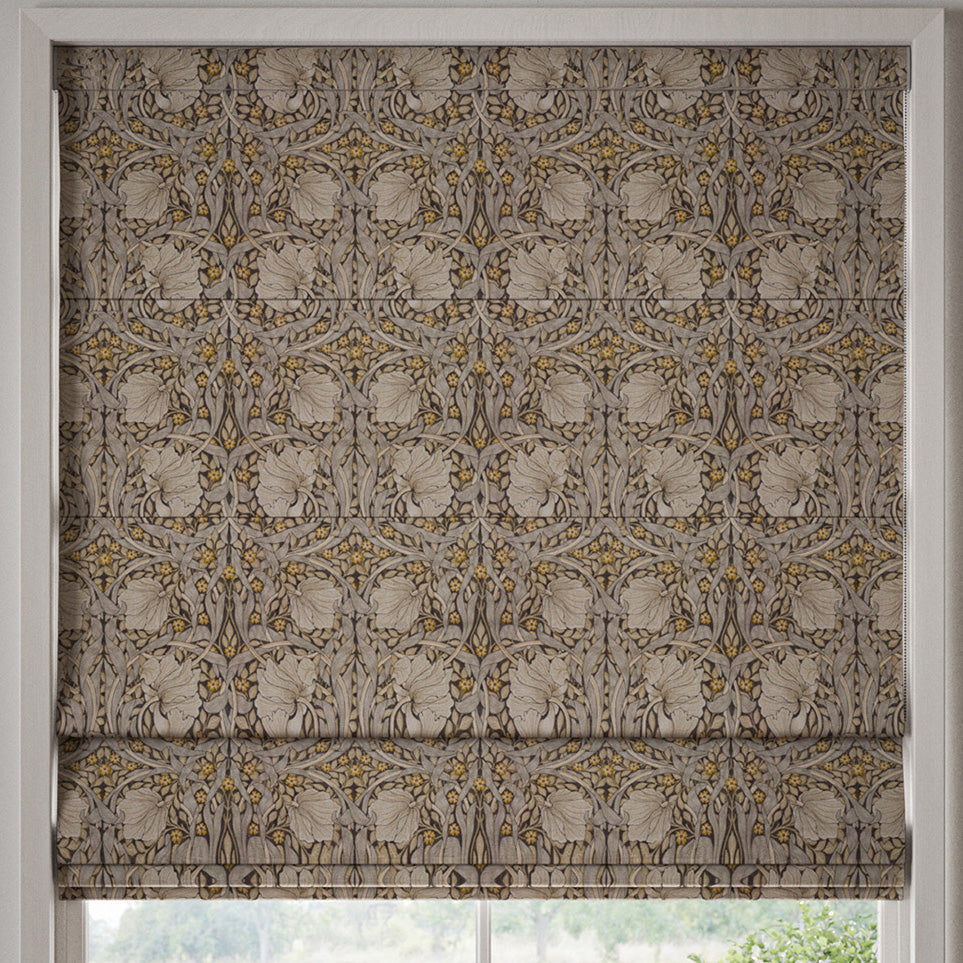 William Morris Pimpernel Made to Measure Roman Blind Flint