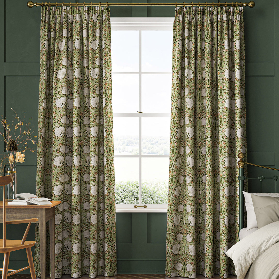 William Morris Pimpernel Made to Measure Curtain Nettle