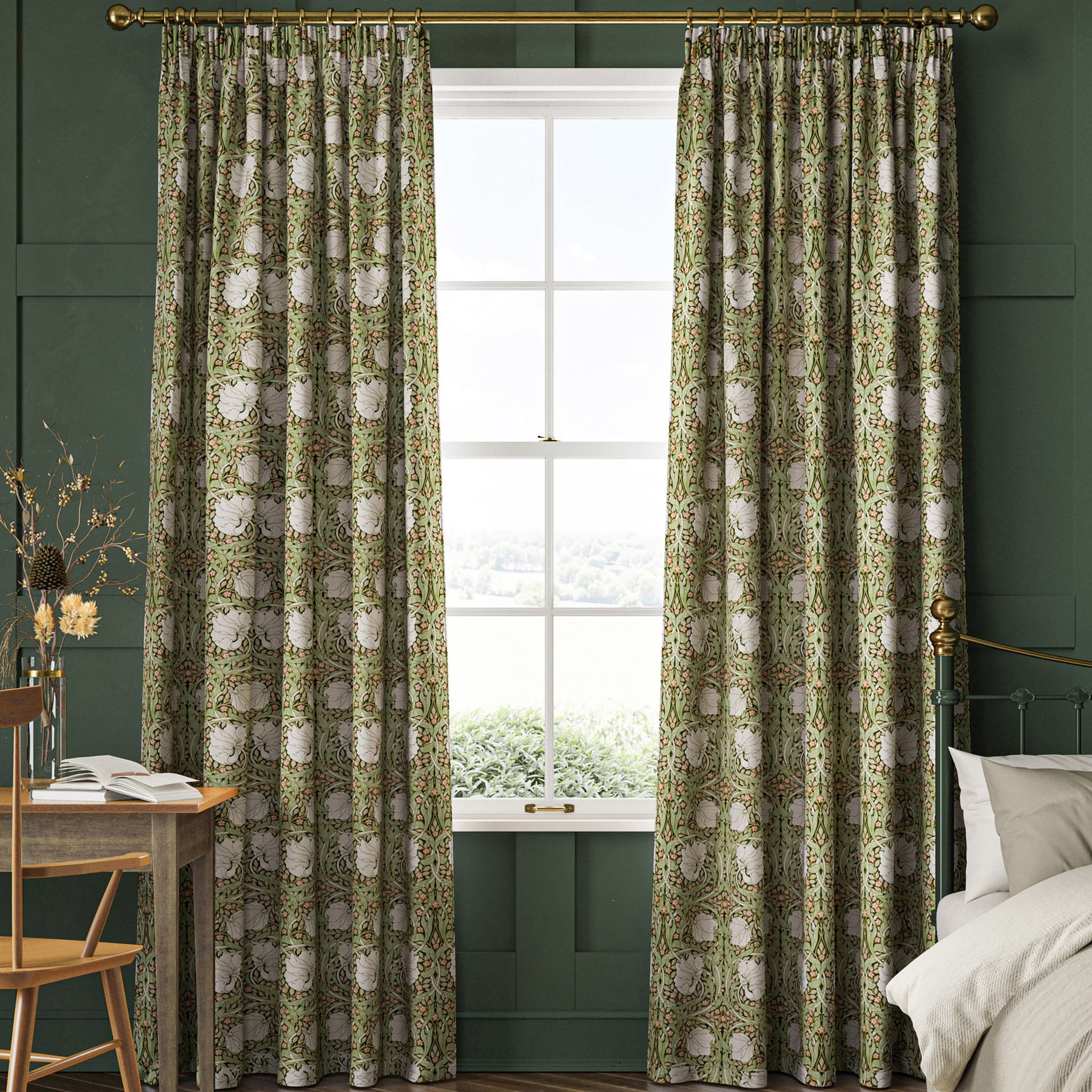 William Morris Pimpernel Made to Measure Curtain Nettle