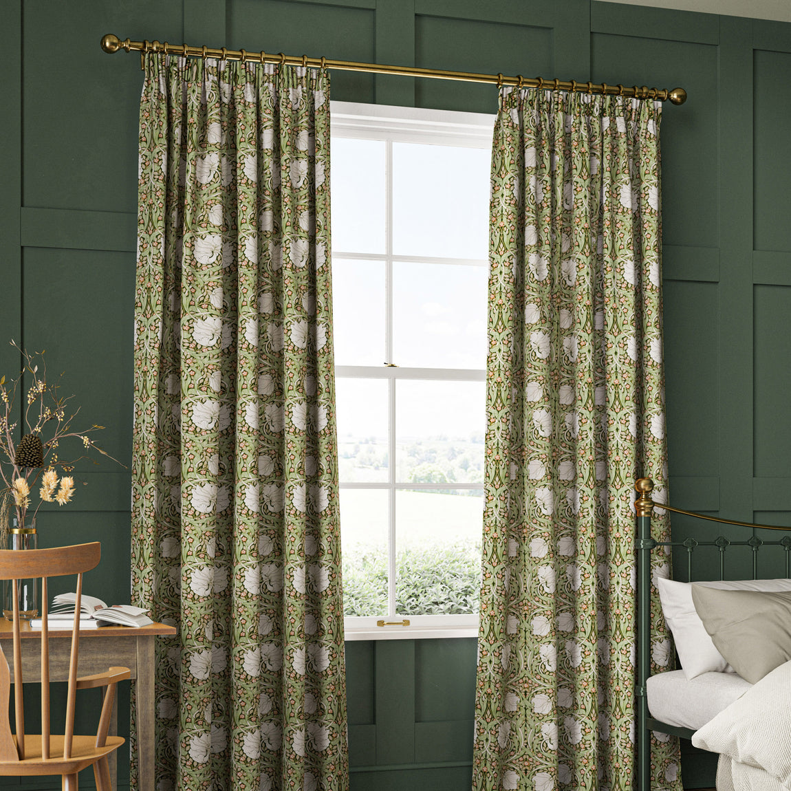 William Morris Pimpernel Made to Measure Curtain Nettle