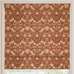William Morris Strawberry Thief Made to Measure Roman Blind Madder