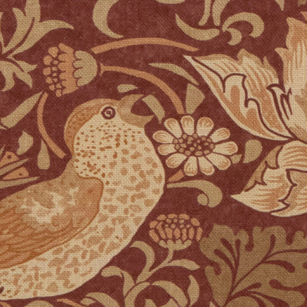 William Morris Strawberry Thief Made to Measure Curtain Madder