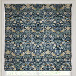 William Morris Strawberry Thief Made to Measure Roman Blind Woad