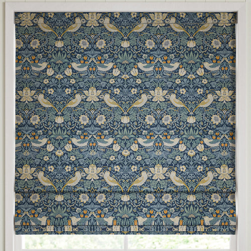 William Morris Strawberry Thief Made to Measure Roman Blind Woad