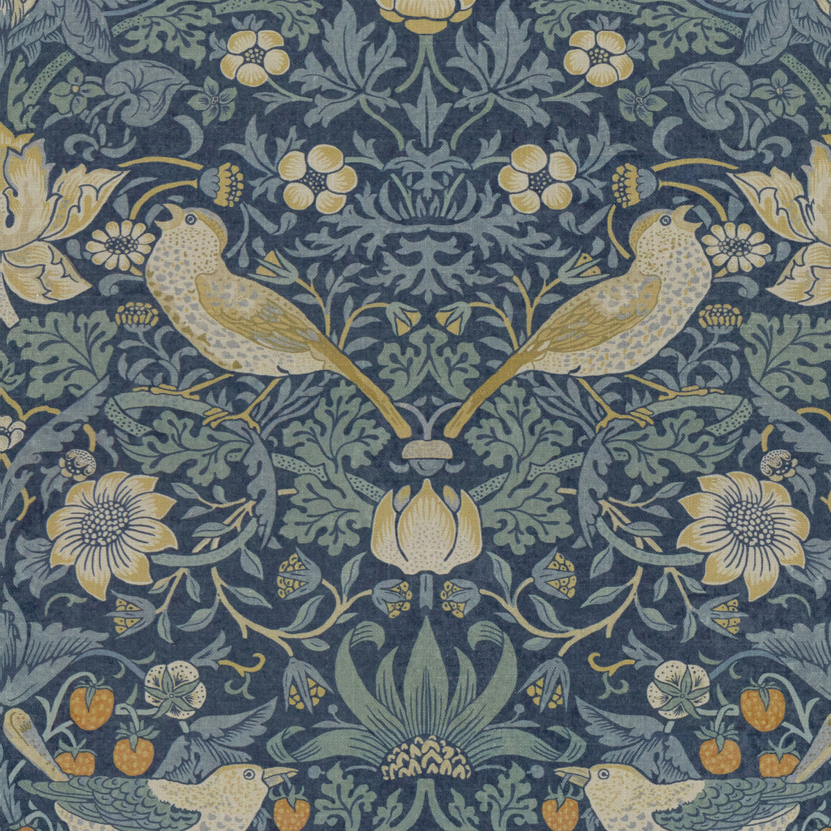 William Morris Strawberry Thief Made to Measure Roman Blind Woad