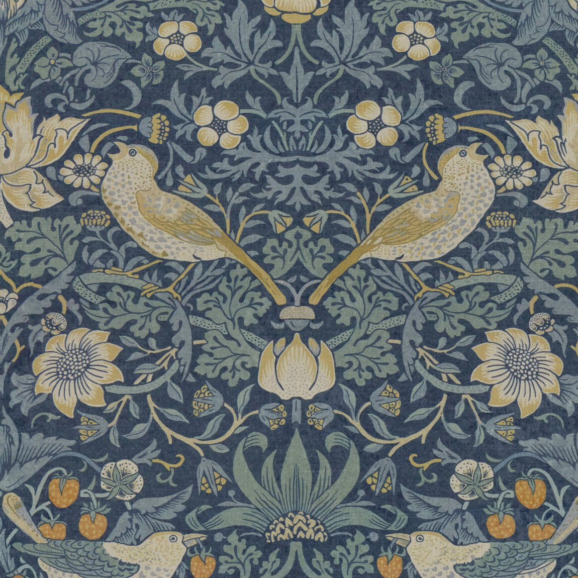 William Morris Strawberry Thief Made to Measure Roman Blind Woad