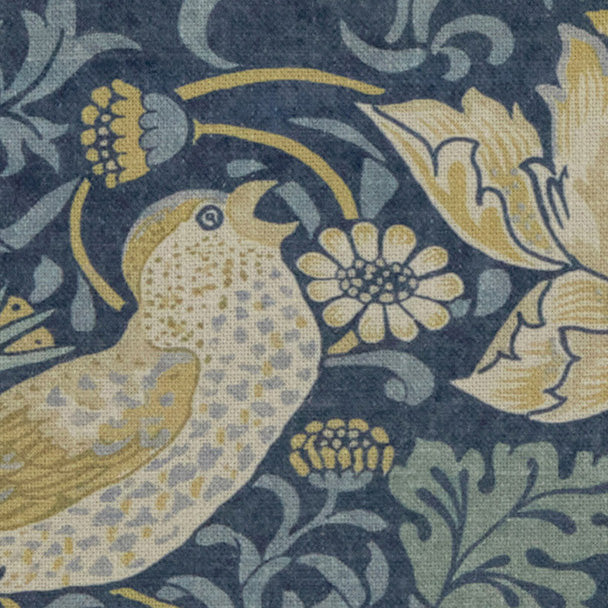 William Morris Strawberry Thief Made to Measure Curtain Woad