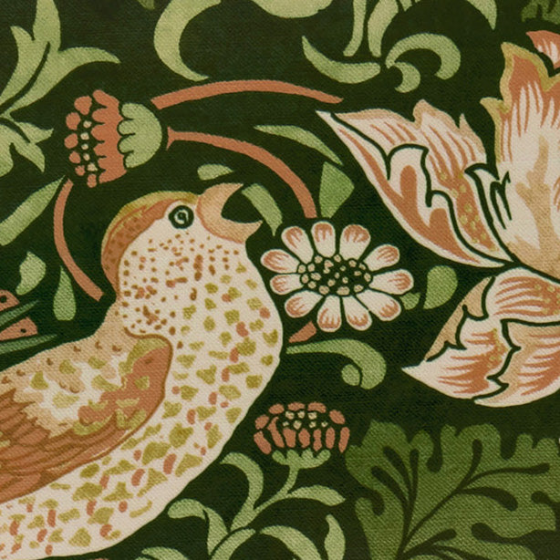 William Morris Strawberry Thief Velvet Made to Measure Roman Blind Nettle