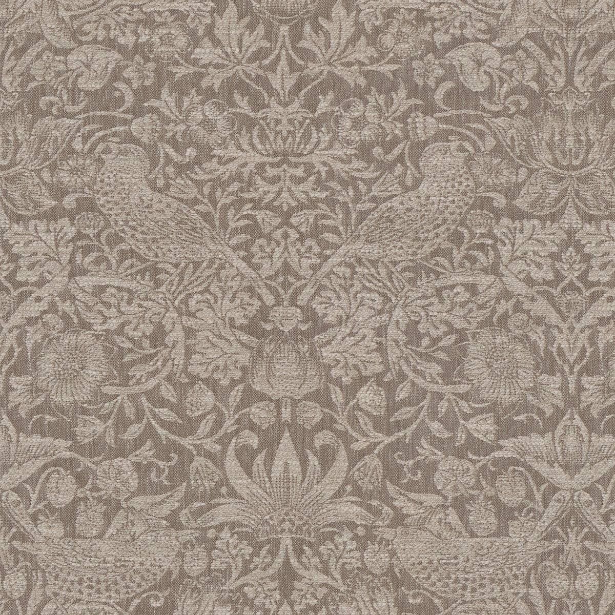 William Morris Strawberry Thief Woven Made to Measure Roman Blind Limestone