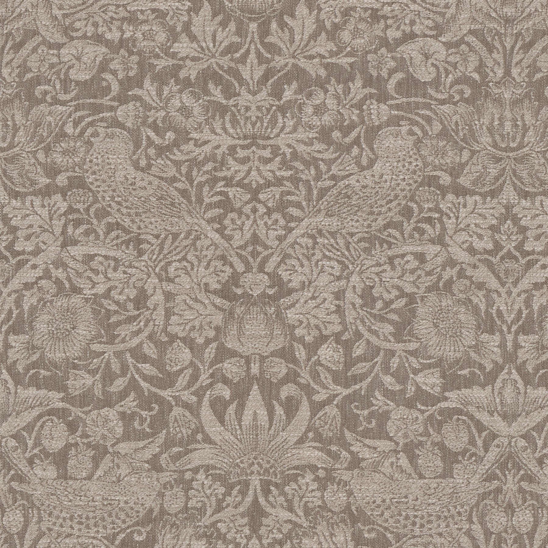 William Morris Strawberry Thief Woven Made to Measure Roman Blind Limestone