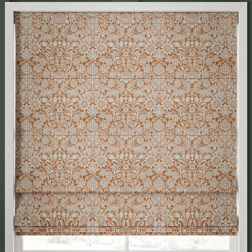 William Morris Sunflower Made to Measure Roman Blind Madder