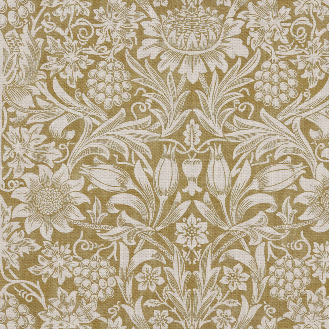 William Morris Sunflower Made to Measure Roman Blind Ochre