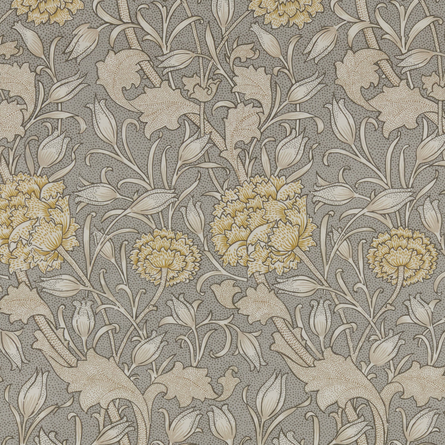William Morris Wild Tulip Made to Measure Roman Blind Limestone