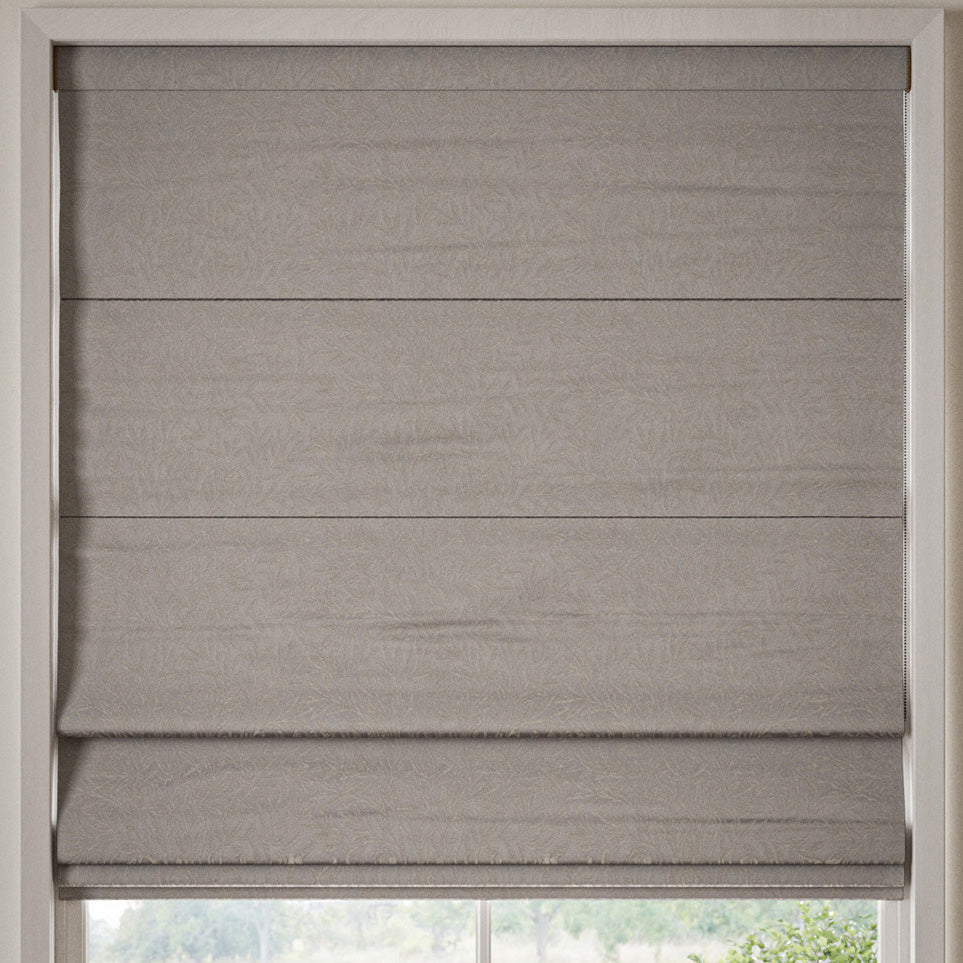 William Morris Willow Woven Made to Measure Roman Blind Iron