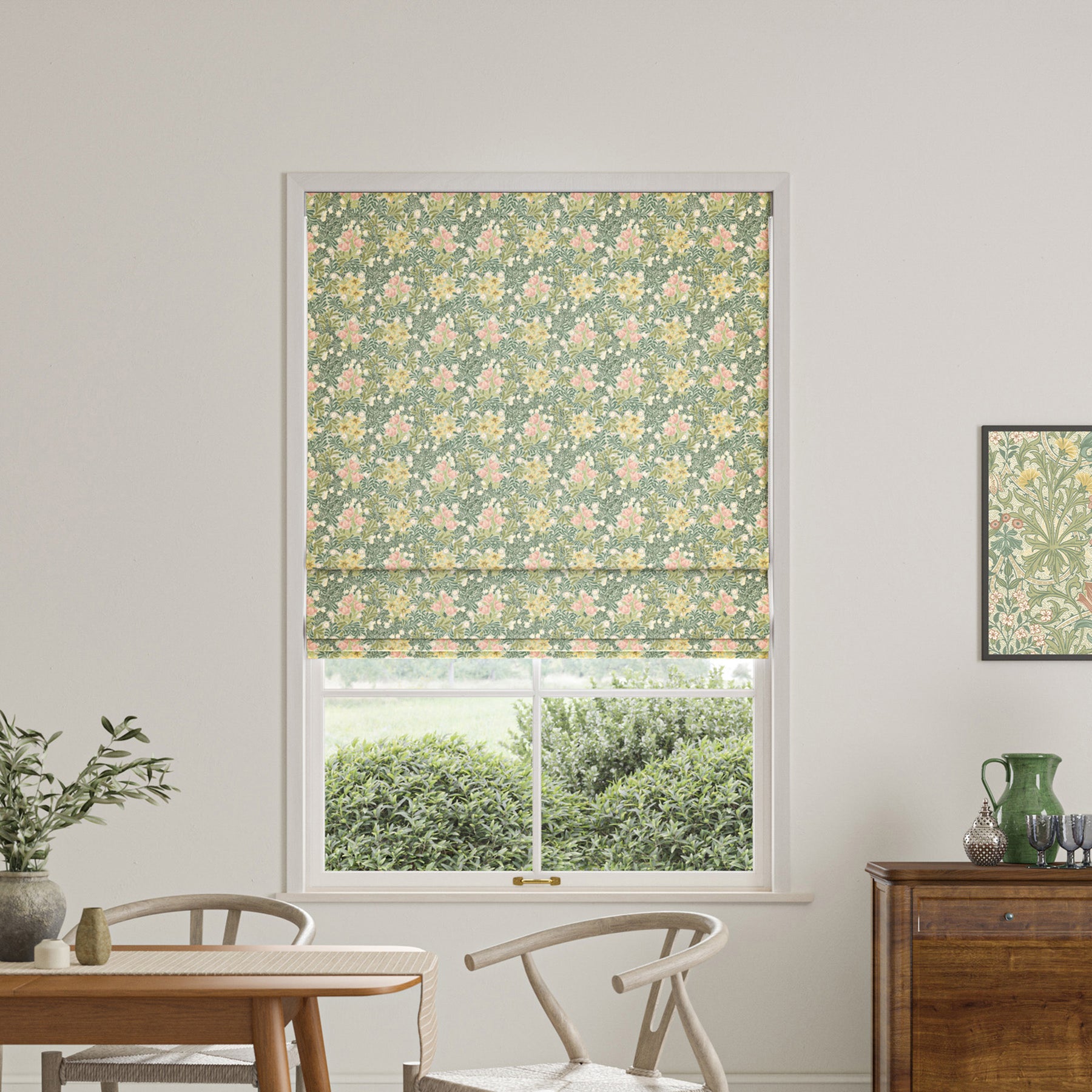 William Morris Bower Made To Measure Roman Blind Apple
